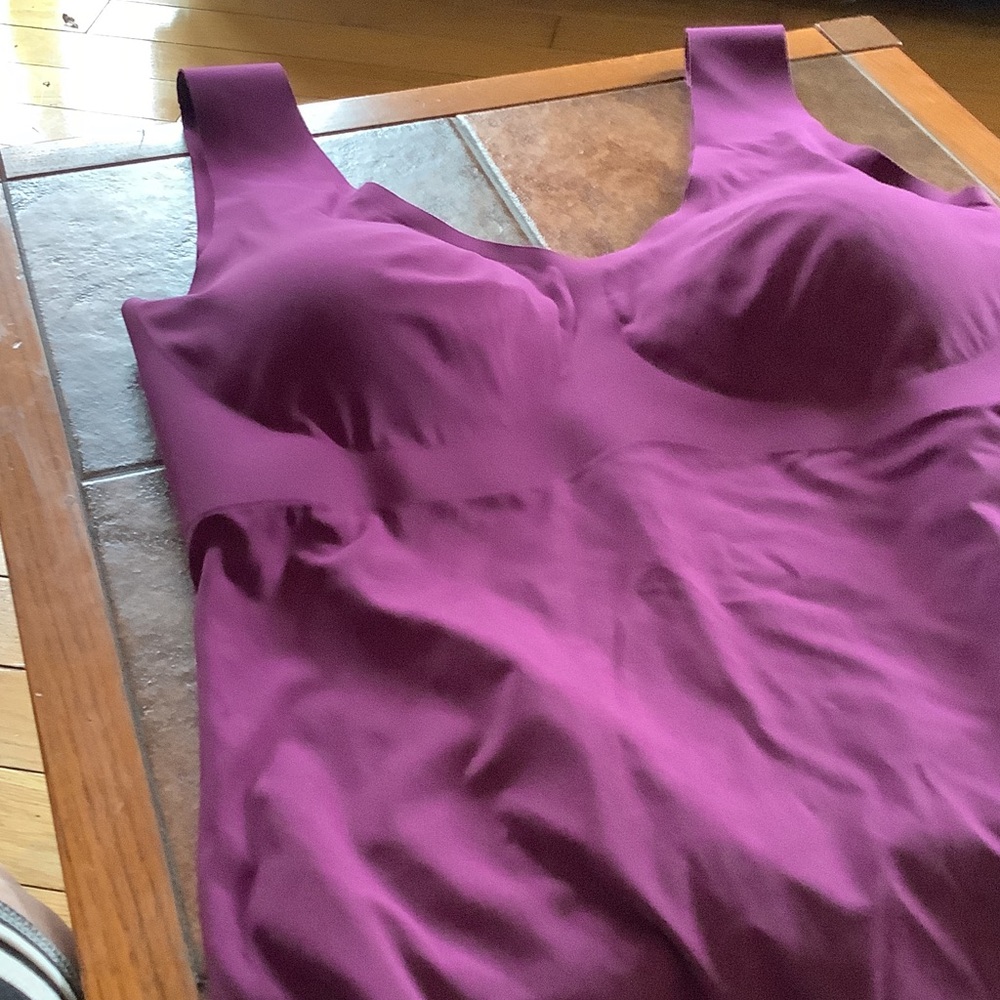 Seamless Sculpting Purple Tummy-Control Bodysuit